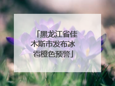 黑龙江省佳木斯市发布冰雹橙色预警