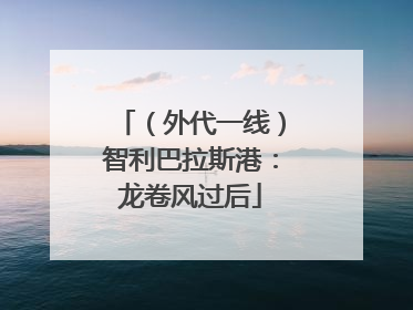 （外代一线）智利巴拉斯港：龙卷风过后