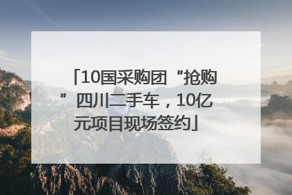 10国采购团“抢购”四川二手车，10亿元项目现场签约