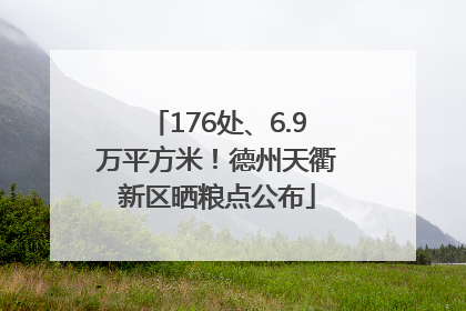 176处、6.9万平方米！德州天衢新区晒粮点公布