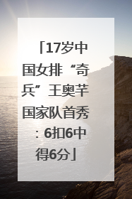 17岁中国女排“奇兵”王奥芊国家队首秀：6扣6中得6分