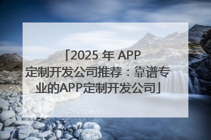 2025 年 APP 定制开发公司推荐：靠谱专业的APP定制开发公司
