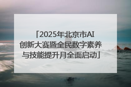 2025年北京市AI创新大赛暨全民数字素养与技能提升月全面启动