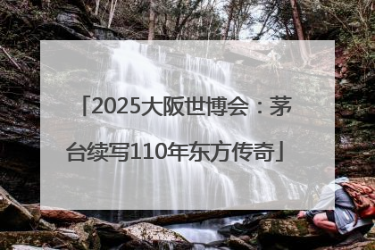 2025大阪世博会：茅台续写110年东方传奇