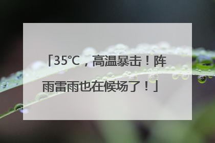 35℃，高温暴击！阵雨雷雨也在候场了！