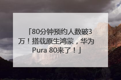 80分钟预约人数破3万！搭载原生鸿蒙，华为Pura 80来了！